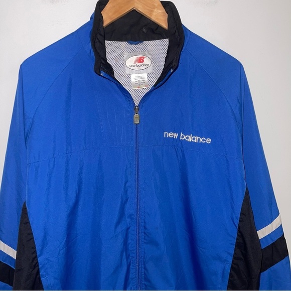New Balance Vintage Windbreaker  Men’s Size Medium Blue Black Lightweight Jacket - Picture 4 of 6